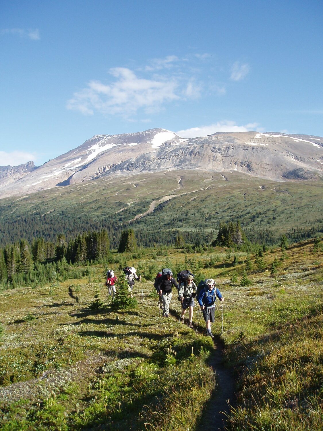 Backpackers in Alberta Canada/Canadian Rockies.